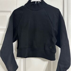 Adidas Women's Black Mock Neck Sweatshirt